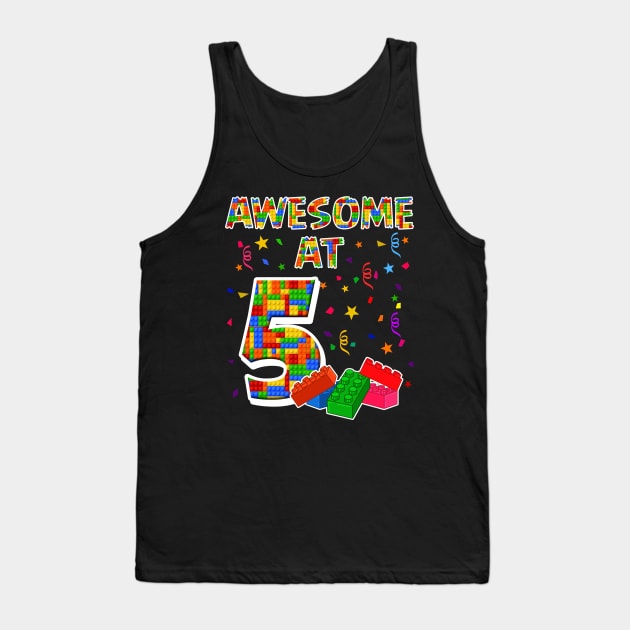 Birthday Gift For Kids 5 Years Old Building Blocks Tank Top by Camryndougherty